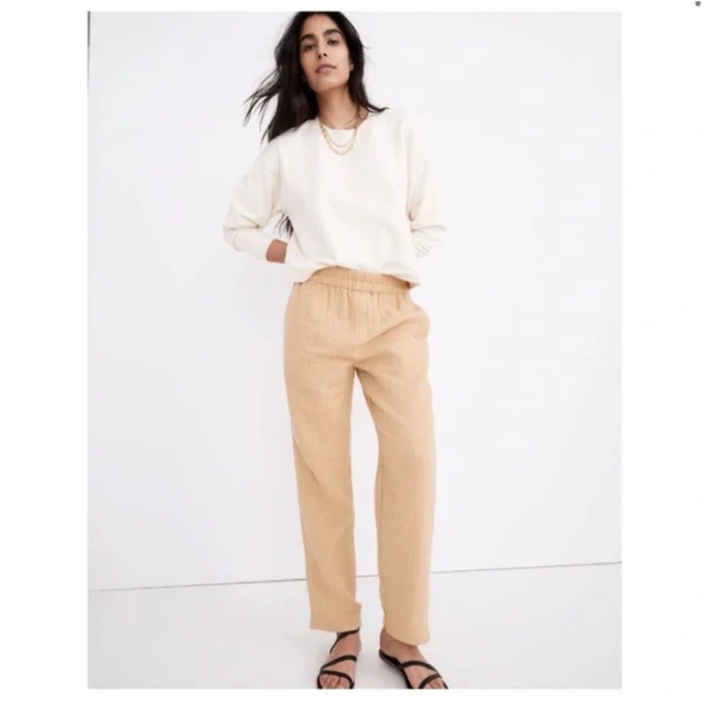 Madewell Lightspun Tapered Huston Pull-On Crop Pants